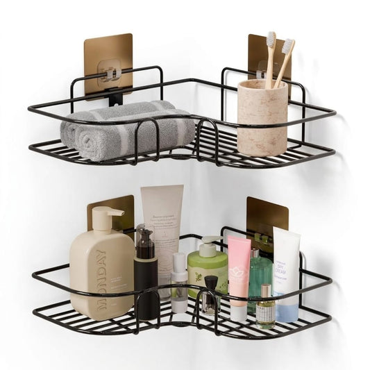 Premium Bathroom Adhesive Corner Shelf Pack of 2
