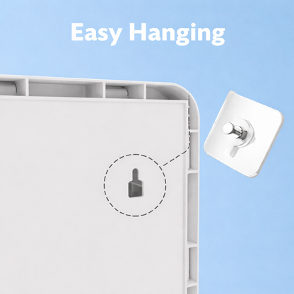 Wall Mounted Bathroom Storage Cabinet with Doors & Hooks | Space Saving Organizer