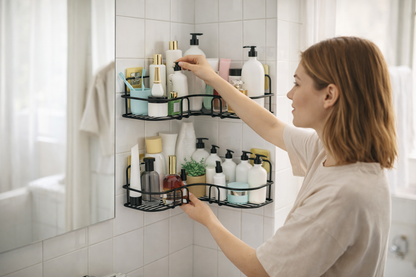 ⭐Premium Bathroom Adhesive Corner Shelf⭐ ( Pack of 2 )