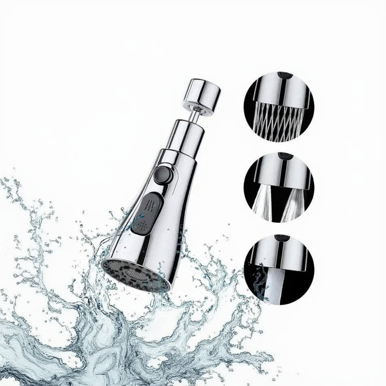 360° Rotating Faucet Sprayer Head – Splash-Proof Kitchen Sink Extender